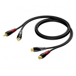 PROCAB CLA850/1.5 2 x RCA/Cinch female - 2 x RCA/Cinch male 1,5 meter